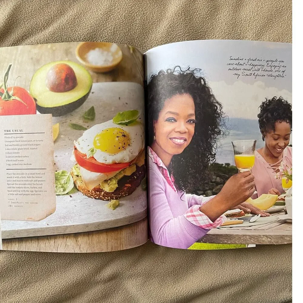 Food Health & Happiness by Oprah Winfrey Hardcover Cookbook Great Recipes WW